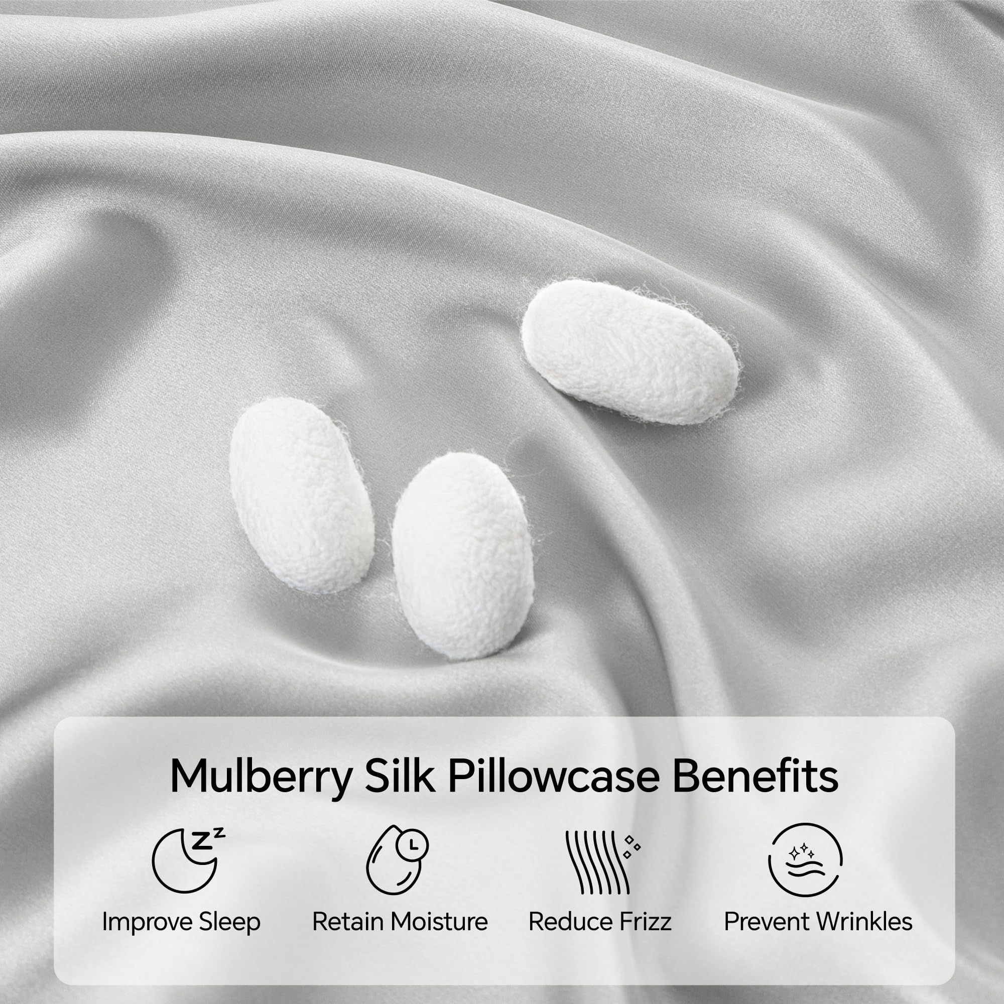 Infiixso Body Pillow Cover With Zipper, Luxury Mulberry Silk Long Body Pillow Case 20X54 Inches, Ultra Smooth And Soft Cooling B