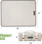 Picnic Outdoor Blankets Waterproof Extra Large - Beach Mat Sand Free Foldable With Carry Strap | Portable Camping Blanket | Park
