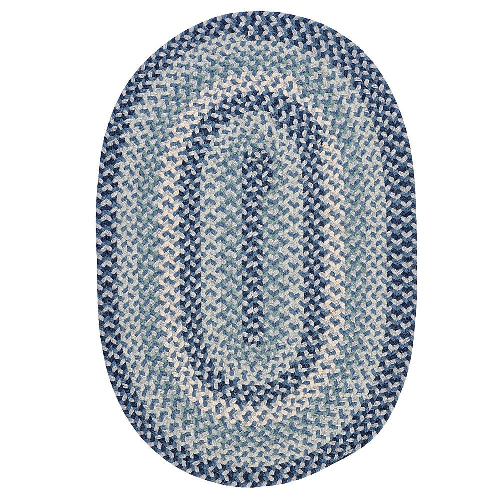 Boston Common Polypropylene Braided Rug, 2-Feet By 3-Feet, Capeside Blue