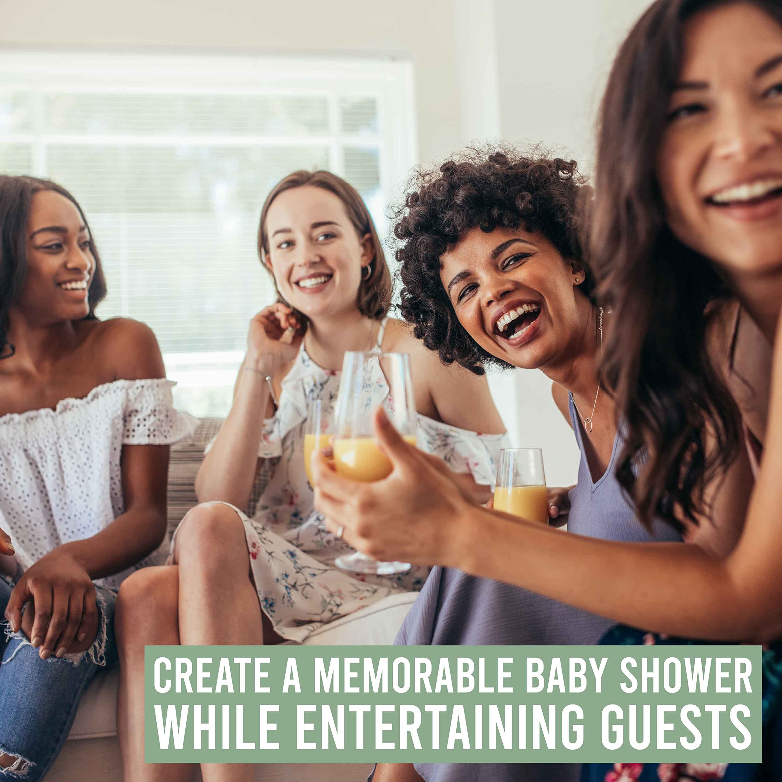 Hadley Designs Rustic Baby Shower Games Gender Neutral, 2 Double Sided, 25 Word Scramble For Baby Shower, 25 True Or False Baby