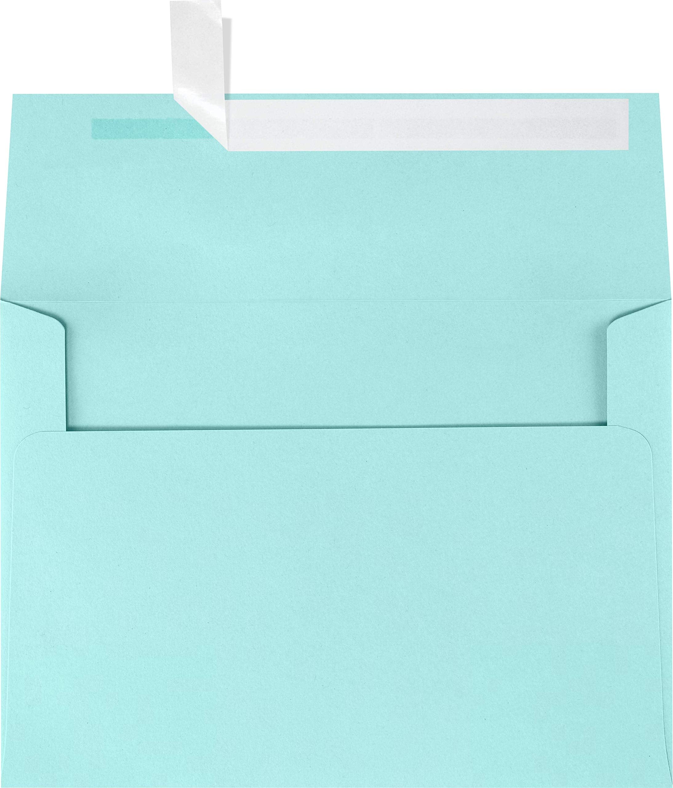 Luxpaper A7 Invitation Envelopes For 5 X 7 Cards In 80 Lb. Seafoam, Printable Envelopes For Invitations, W/Peel And Press Seal,