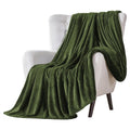 Walensee Fleece Blanket Plush Throw Fuzzy Lightweight (King Size 108X90 Olive Green) Super Soft Microfiber Flannel Blankets For