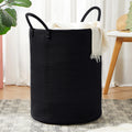 MOJOSCEND Jute Woven Rope Laundry Hamper Basket, 62L Tall Hamper Basket for Blanket Storage, Nursery Clothes Hamper for Laundry 