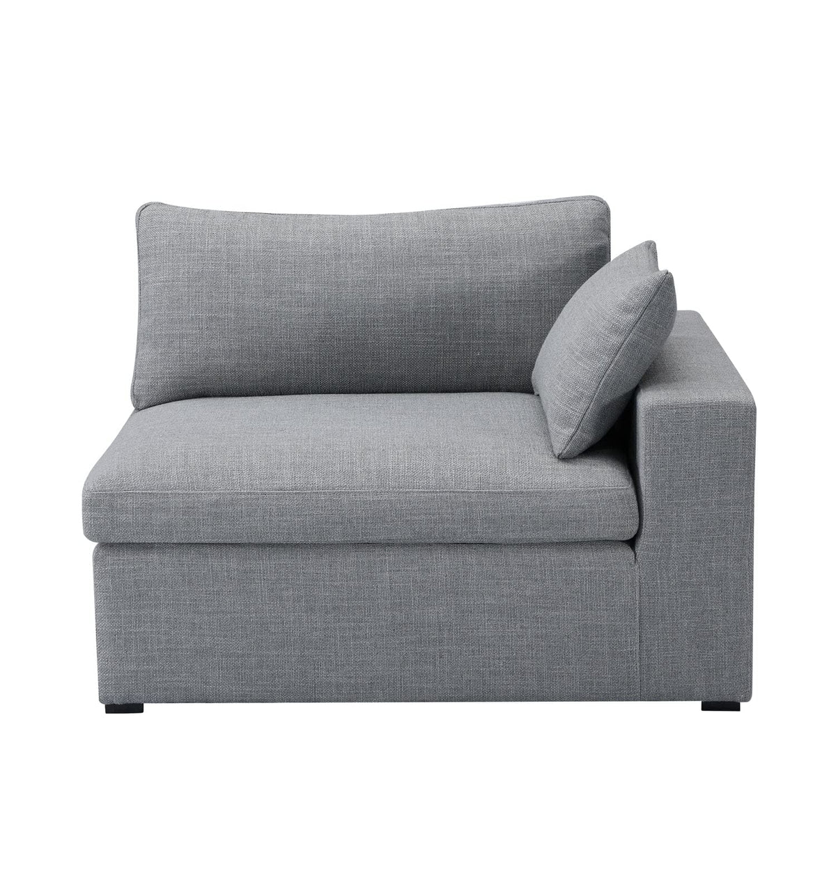 GFURN Inès Sofa - 1-Seater Single Module with Left Arm - Grey Fabric