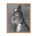 Poster Master Vintage Brunhilde Poster - Retro Armored Cat with Winged Helmet Print - Cat Art - Funny Gift for Him, Her, Animal 