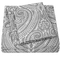 1500 Supreme Collection Twin Sheet Sets Paisley Gray - Luxury Hotel Bed Sheets And Pillowcase Set For Twin Mattress - Extra Soft