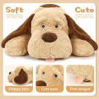Morismos Giant Dog Stuffed Animals 40', Large Dog Puppy Plush, 40 Inch Big Dog Pillow For Kids, Brown