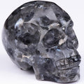 QLRSUXN 2 Inch Shimmer Stone Crystal Skulls Decor,Human Skull Sculpture Statues Healing Crystal Decor,Halloween Skull Figurines,