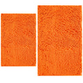 BOANKODU Bathroom Rugs Sets 2 Piece, Absorbent Bath Mat for Bathroom Soft Chenille Bathroom Rug Non-Slip, 32x20 + 20x20 Inch U S