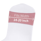 Peomeise 100Pcs Dusty Pink Spandex Chair Sashes With Buckle Slider For Wedding, Party Decoration