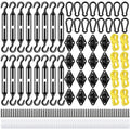 Tandefio 184 Pcs Sun Shade Sail Hardware Kit Heavy Duty Anti Rust Retractable Stainless Steel Outdoor Shade Sail for Triangle Re