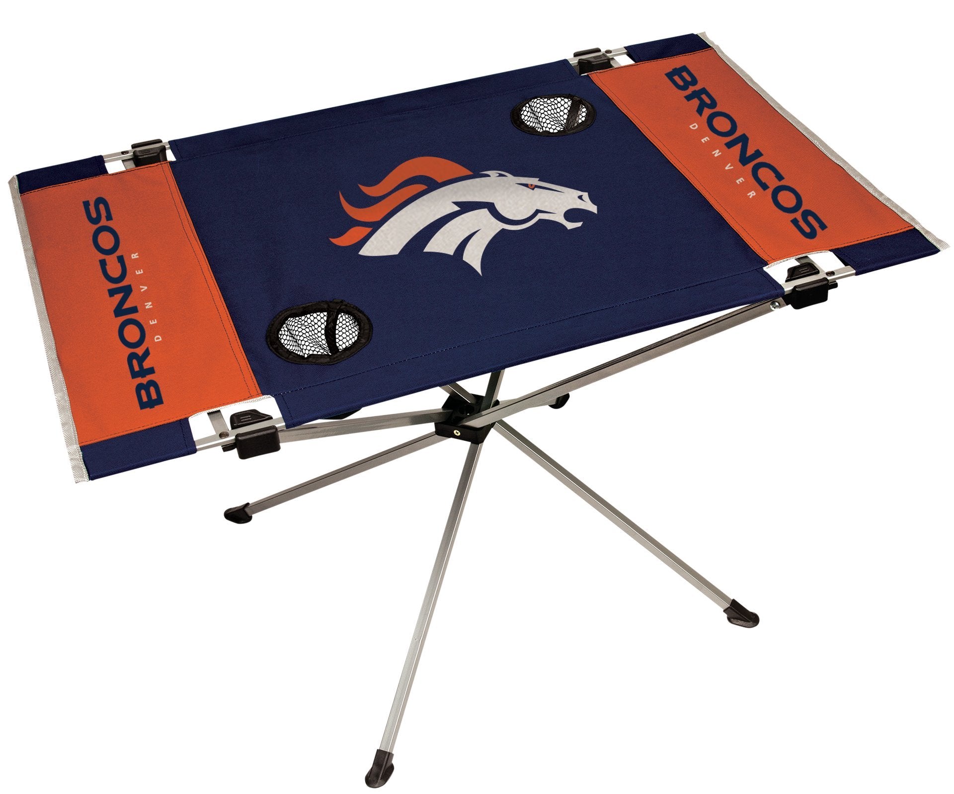 Nfl Portable Folding Endzone Table, 31.5 In X 20.7 In X 19 In, Denver Broncos