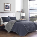 Eddie Bauer - Queen Quilt Set, Reversible Bedding With Matching Shams, Lightweight Home Decor For All Seasons (Hidden Lake Blue,