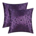 Calitime Pack Of 2 Throw Pillow Covers Cases For Couch Sofa Home Decor Modern Shining & Dull Contrast Dahlia Floral Silhouette B