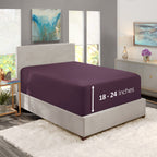 Nestl Purple Twin Xl Fitted Sheet Only, Extra Deep Pocket Fitted Bed Sheet, 1800 Microfiber Xl Twin Fitted Sheet, Ultra Soft Fitted Sheet Twin Xl Fits Up To 24 Inch Mattress