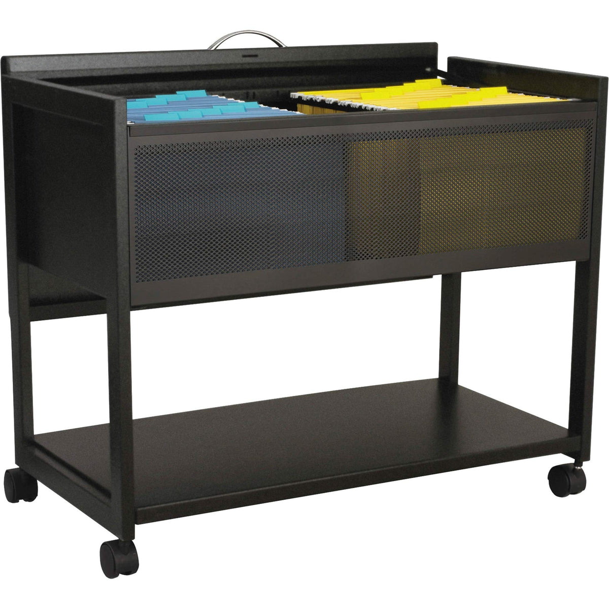 Safco Mobile File Cart, Fits Letter and Legal-Size Hanging Folders, Includes a Locking Lid & 2 Keys