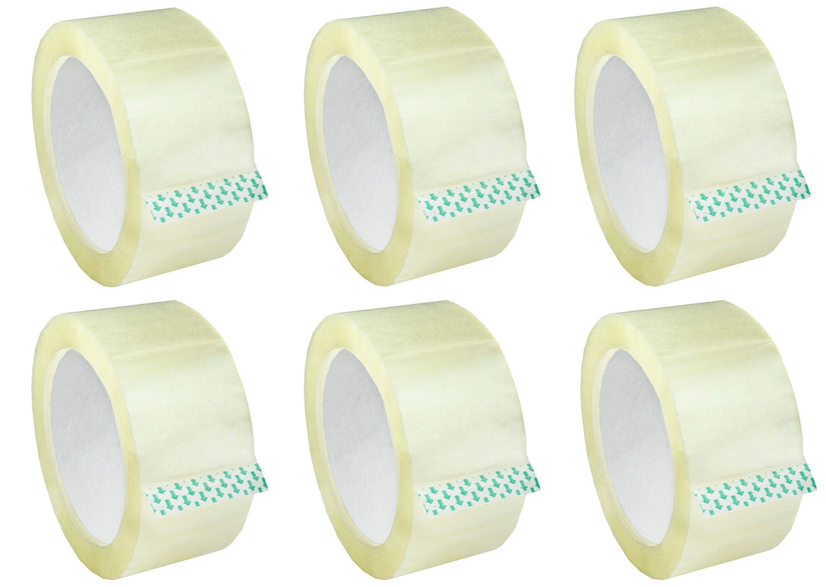 Sales4Less Clear Packing Tape Rolls 2-Inches X 110 Yards Heavy Duty Sealing Adhesive Tapes For Moving Packaging Shipping, Office