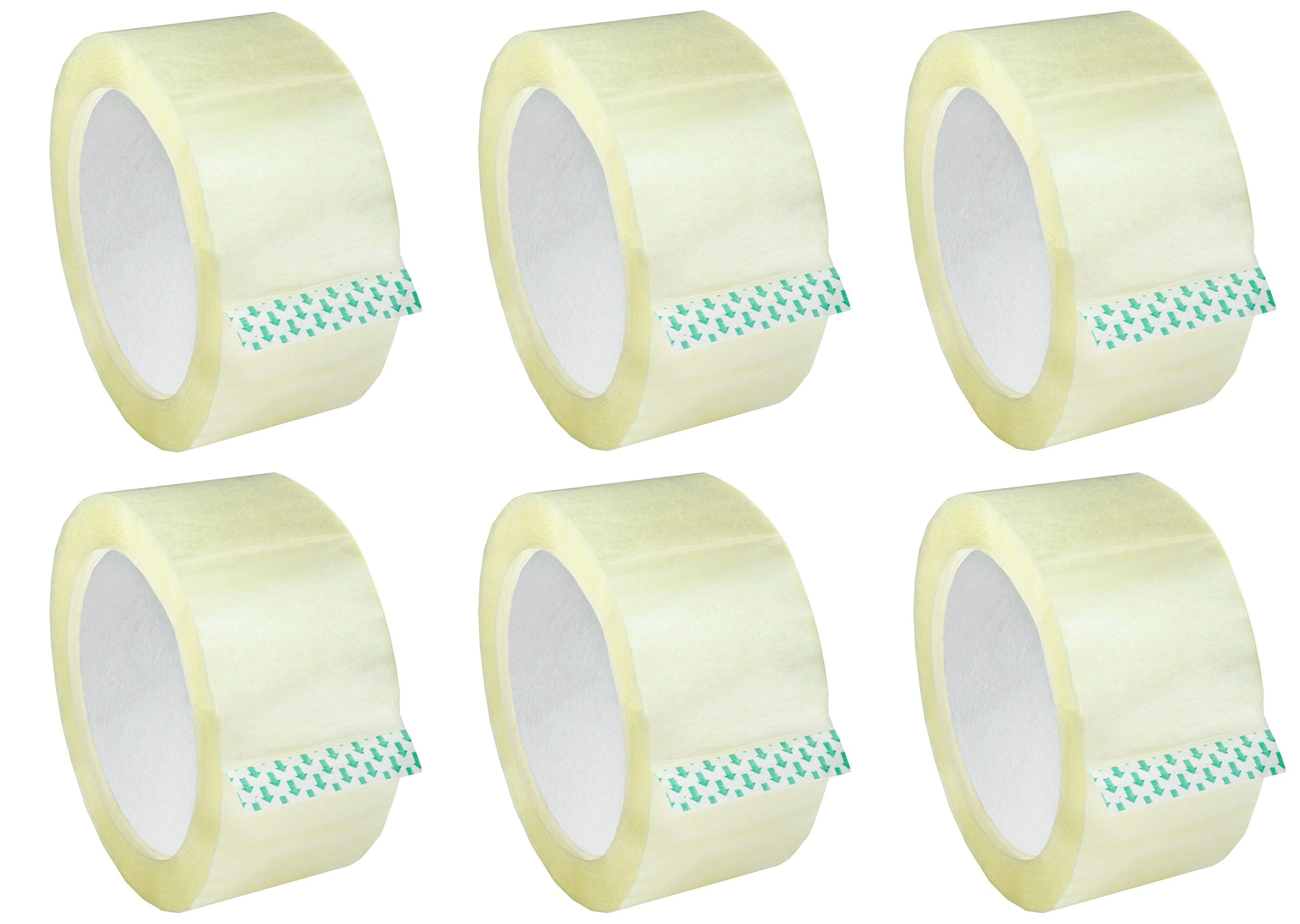 Sales4Less Clear Packing Tape Rolls 2-Inches X 110 Yards Heavy Duty Sealing Adhesive Tapes For Moving Packaging Shipping, Office