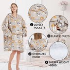 Fiosnow Cat Blanket Hoodies For Women And Men Adult Oversize Wearable Blanket Hoodies For Soft And Warm