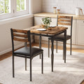 GarveeHome Dining Table Set for 2, Dining Table and Chairs Set of 2, 3 Piece Dining Table Set with Spiral Table Legs for Small S