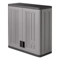 Suncast BMC3000 Cabinet-Resin Construction for Wall Mounted Garage Storage, 30.25 Organizer, Silver/Platinum