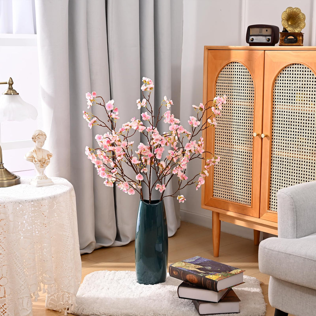 Sunm Boutique Faux Cherry Blossom Branches, Artificial Cherry Blossom Stems Cherry Blossom Flowers Vase Arrangements For Wedding