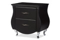 Baxton Studio BBT3116-Black-NS Nightstand, Medium, Black
