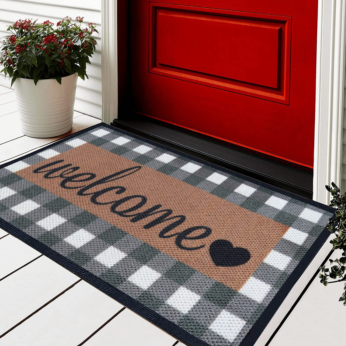 Ubdyo Door Mats, Entryway Rug For Front Door, Outdoor, Indoor Entrance, 30X17