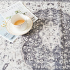 Hallway Washable Runner Rug - 2'6X14 Kitchen Rugs Entryway Rug Runner Vintage Soft Floor Mat Non Slip Indoor Farmhouse Carpet Fo