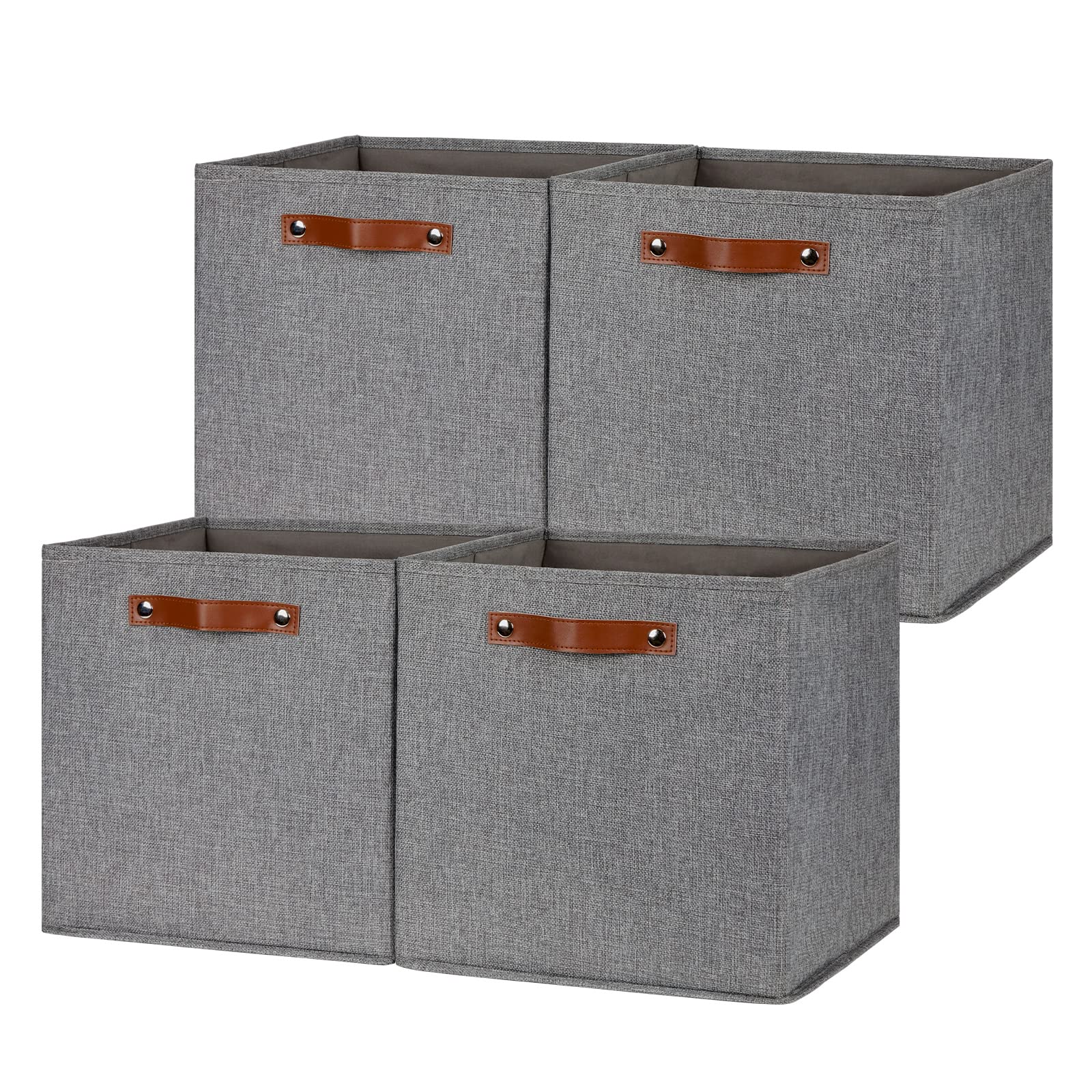 DULLEMELO Fabric Storage Cubes,13 inch Cube Stroage Bins for Empty Gift Basket,Toys Nursery Clothes Storage Linen Closet Organiz