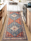 SERISSA Boho Washable Runner Rug, 2x6 Rug Runner Non-Slip Tribal Hallway Kitchen Runner Rug Ultra Soft Print Distressed Vintage 