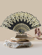 Eosau Handheld Chinese Folding Fan Hand Fans For Women Foldable Bulk For Party Wedding Church Dancing (5 Mixed Colors)
