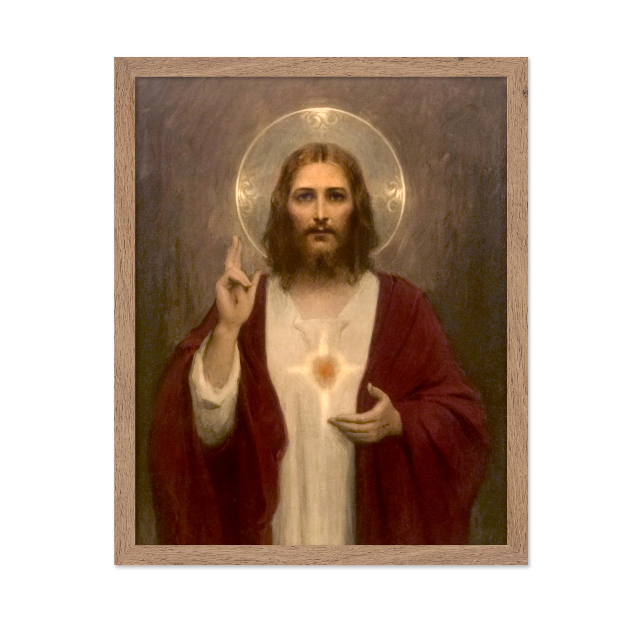 Poster Master Vintage Poster - Retro Christian Print - Gift for Artist, Friend - Sacred Heart of Jesus, Religious - Wall Decor f
