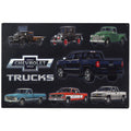 Chevrolet Trucks Collage Embossed Metal Sign - Vintage Chevrolet Wall Art for Man Cave or Garage