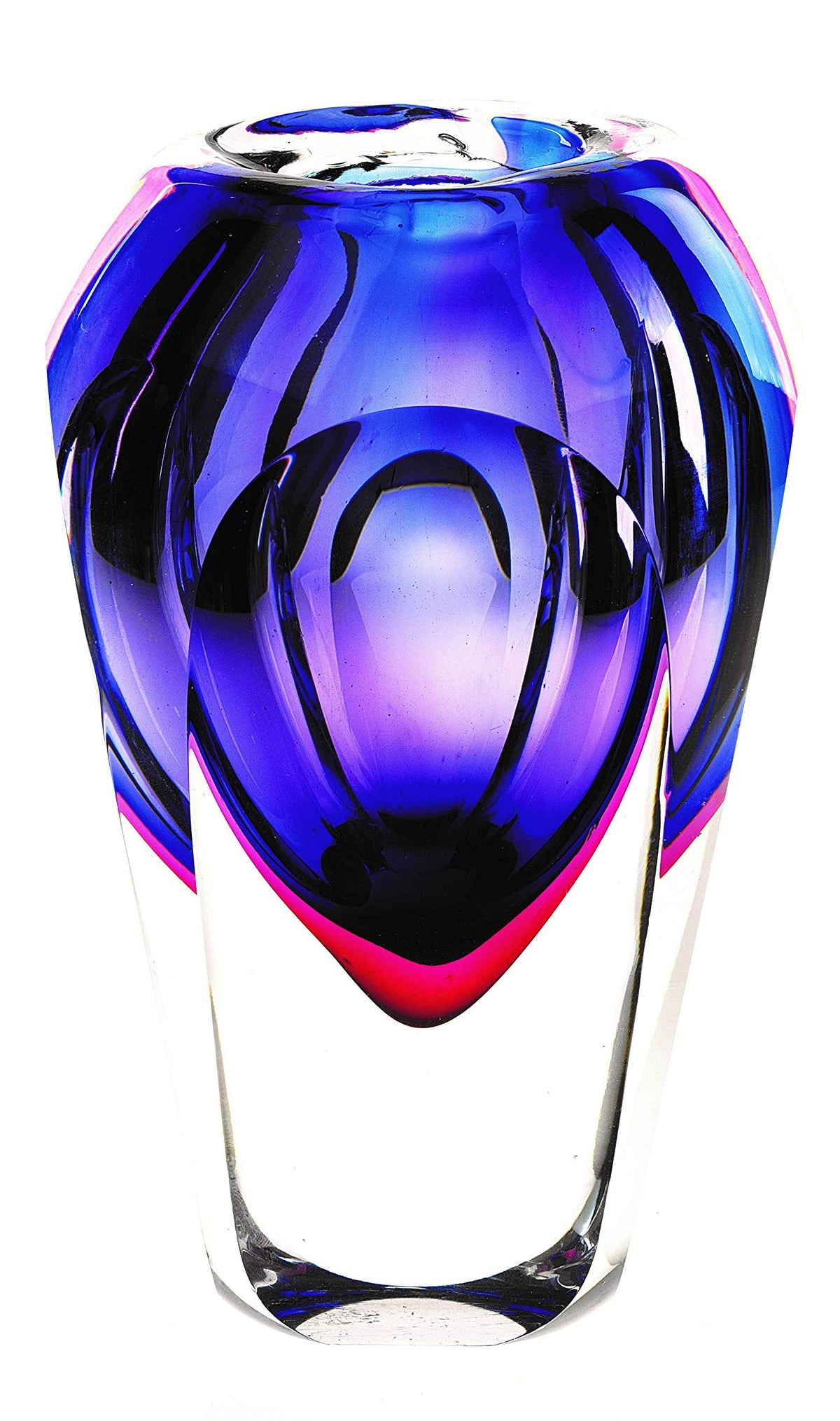 HomeRoots 9 Purple Art Glass Vase