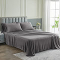 Pure Bedding Bed Sheets - Queen Sheet Set [6-Piece, Heather Dark Grey] - Hotel Luxury 1800 Brushed Microfiber - Soft And Breatha