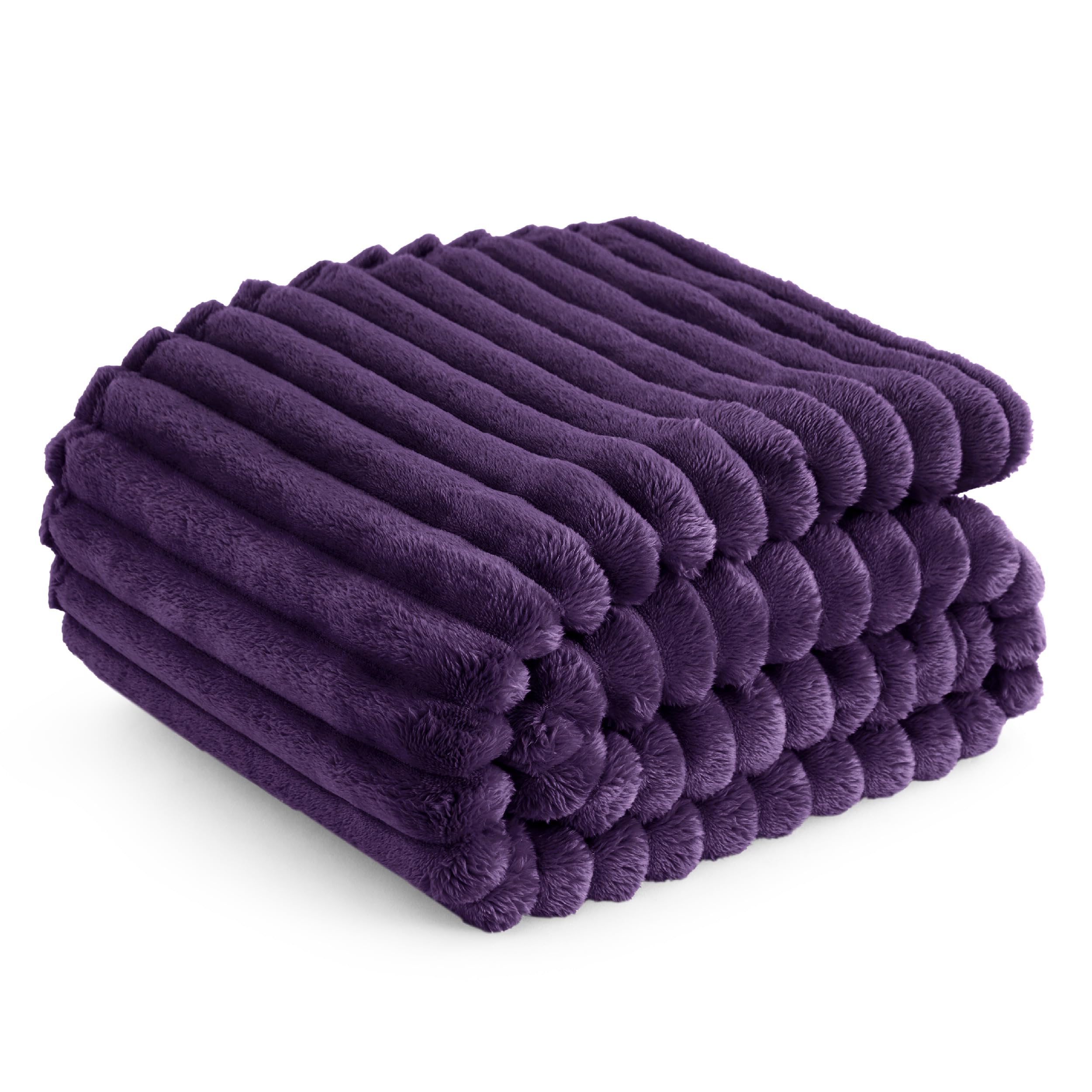 Bedsure Purple Fleece Blanket For Couch - Super Soft Cozy Twin Blankets For Women, Cute Small Blanket For Girls, 60X80 Inches