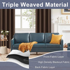 Jiuzhen Blackout Curtains For Bedroom - Curtain Drapes Set Of 2 Panels With Tiebacks, Room Darkening Thermal Curtains, 42 X 72 Inches, Light Blocking Curtains For Living Room, Brown