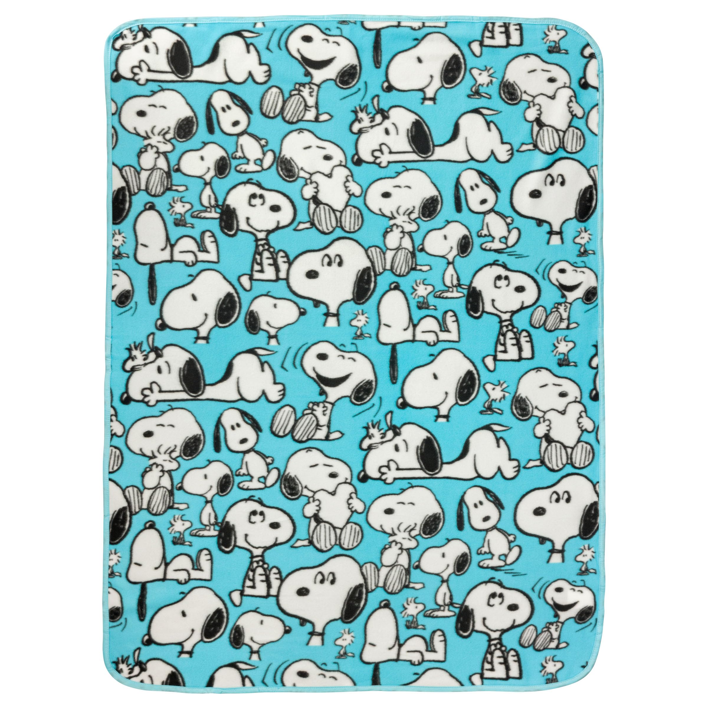 Silver Buffalo Peanuts Snoopy Multi Pose Expression 45' X 60' Fleece Throw, Soft And Cozy Blanket, 180 Gsm