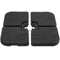 Yssoa 176Lb Capacity 4-Piece Cantilever Patio Base, Heavy-Duty Square Stand With U Locking, Black-Offset Umbrella