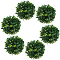 Azure Zone, Pack of 6 4 Artificial Boxwood Topiary Green Plant Balls Decorative Greenery Filler for Garden Home