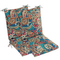 Makimoo Set Of 2 Outdoor Dining Chair Cushions, Comfort Patio Seating Cushions, 44 X21X4.5 Inch, Single Welt And Zipper, Blue Tr