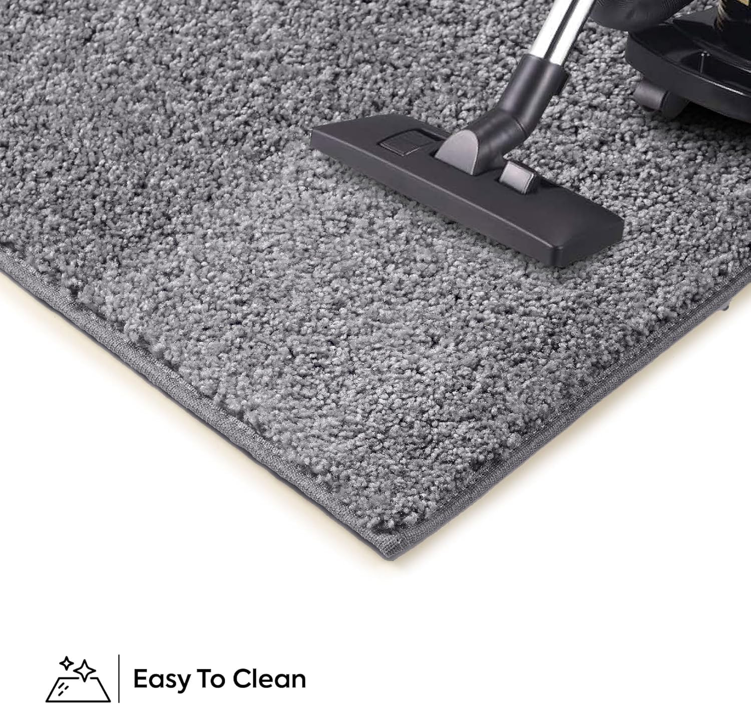 Pet Friendly Solid Color Area Rugs Grey - 9' X 12' Rectangle, Indoor, Stain Resistant, Perfect For Living Room, Bedroom, Dining