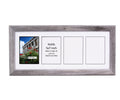 CreativePF- 4 Opening Glass Face Driftwood Picture Frame to hold 5 by 7 inch Photographs including 10x24-inch White Mat Collage