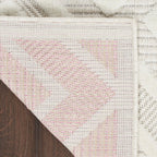 Nourison Versatile Indoor/Outdoor Ivory White 2'2'' X 20' Area --Rug, Easy --Cleaning, Non Shedding, Bed Room, Living Room, Dini