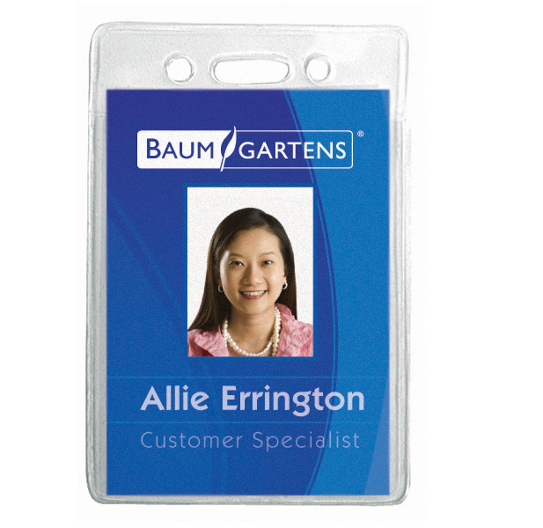 Sicurix Baumgartens Sicurix(R) Standard Badge Holders, Vertical, 12 Pack, Clear (67820)