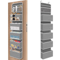 SpaceHacks 6-Tier Over The Door Organizer, Hanging Storage Organizer with Clear Window, 40lb Ultra Sturdy Large Capacity Room Or