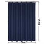 Barossa Design Extra Long Waffle Weave Shower Curtain 71' W X 84' H - Hotel Luxury Spa, 230 Gsm Heavy Weighted Fabric, Water R