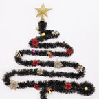 26.2 Feet Black Holiday Tinsel Garland For Christmas,Halloween, Birthday, Weddings, Party Decorations, Xmas Foil Tinsel Garland