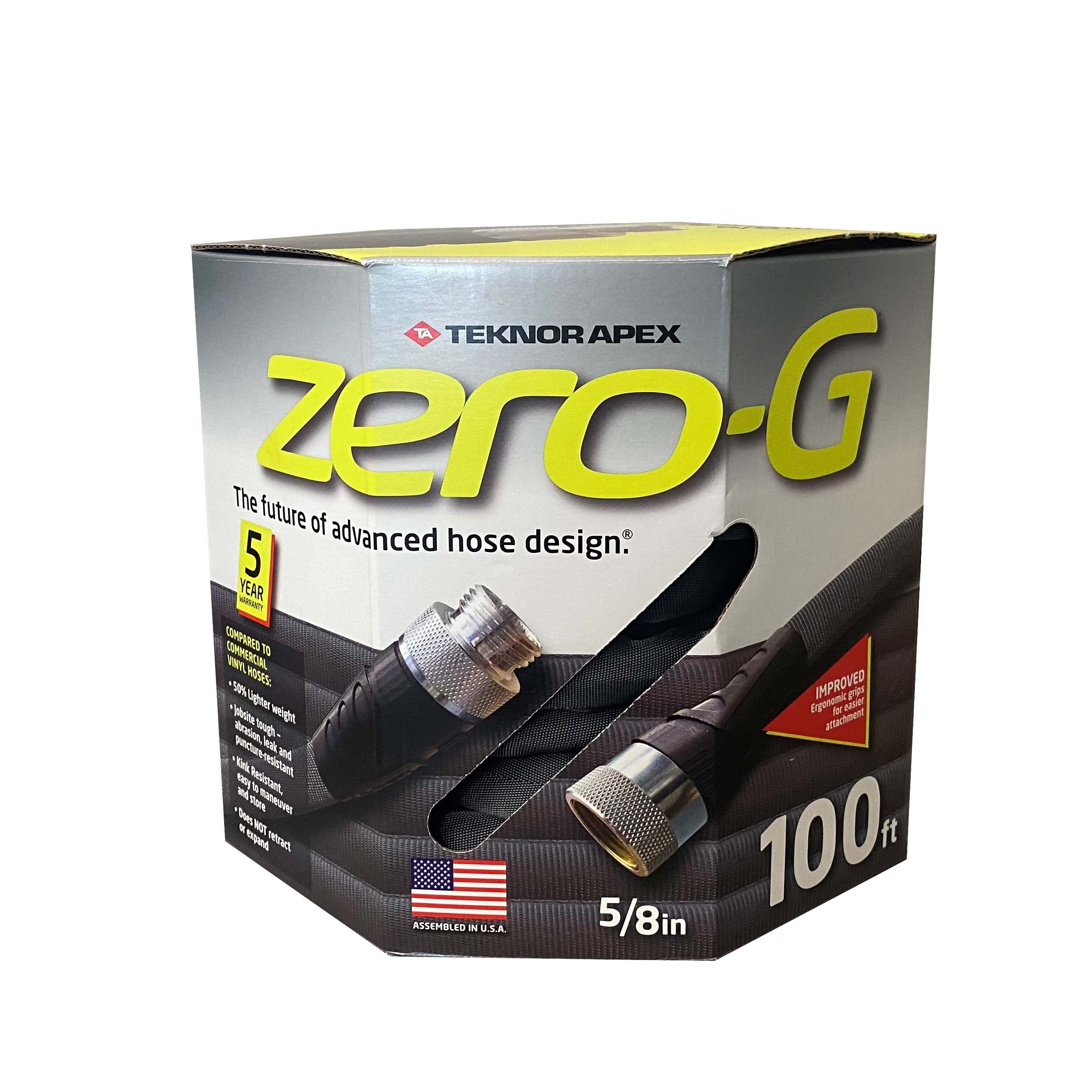 Zero-G Vinyl Garden Hose 5/8'X100'Blk